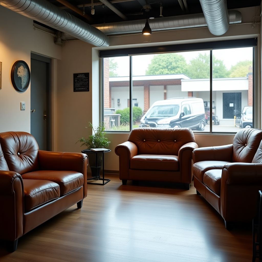 Sala de espera cómoda para clientes